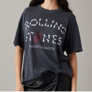 🤘American Eagle AE Oversized Rolling Stones Hackney Diamonds Graphic Tee